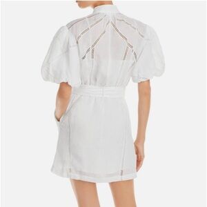 FRAME WOMENS WHITE MIDI BELTED DRESS